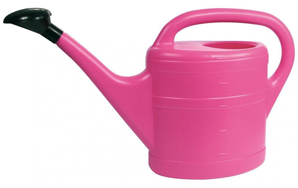 Annaffiatoio 5 litri rosa Soffione a pressione in plastica Immagine del prodotto 