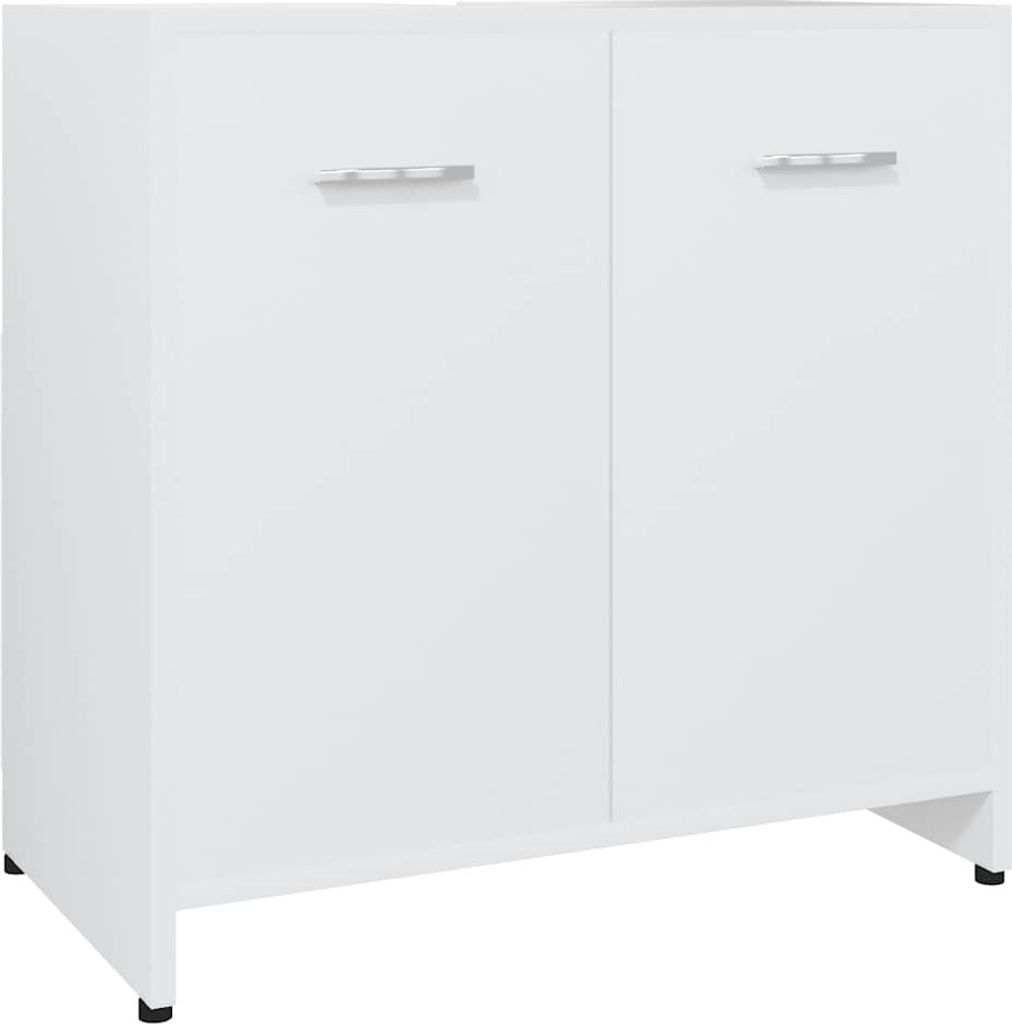 vidaXL Badezimmerschrank Weiß 60x33x61 cm Holzwerkstoff