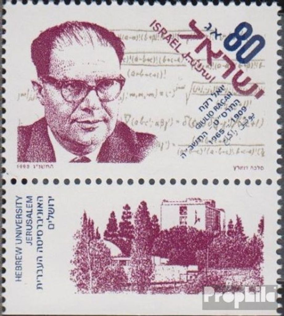 Briefmarken Israel 1993 Mi 1271 mit Tab (kompl.Ausg.) gestempelt Naturwissenschaftler