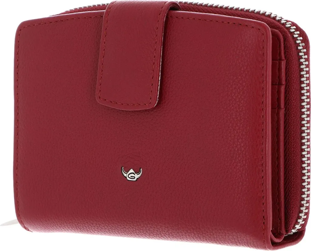Portafoglio RFID Golden Head Madrid Rosso Pelle Nappa con Portamonete