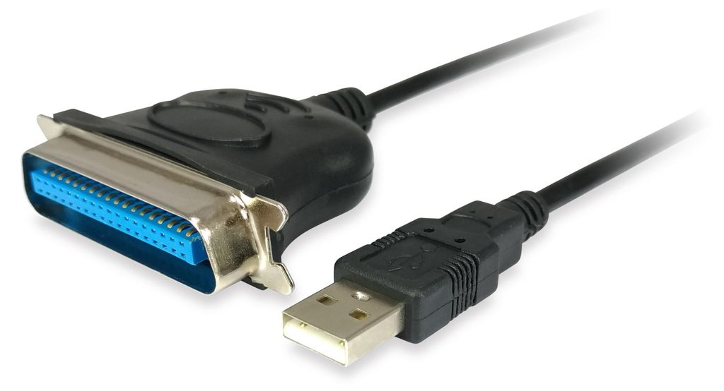 Equip USB auf Parallel adapter kable, schwarz, Schwarz, USB Produktbild 