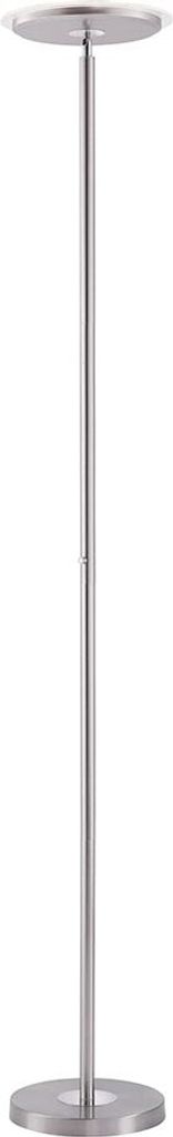 LED-Stehlampe - Nickel - Weiß - Eisen - Kunststoff - H 181 Produktbild 