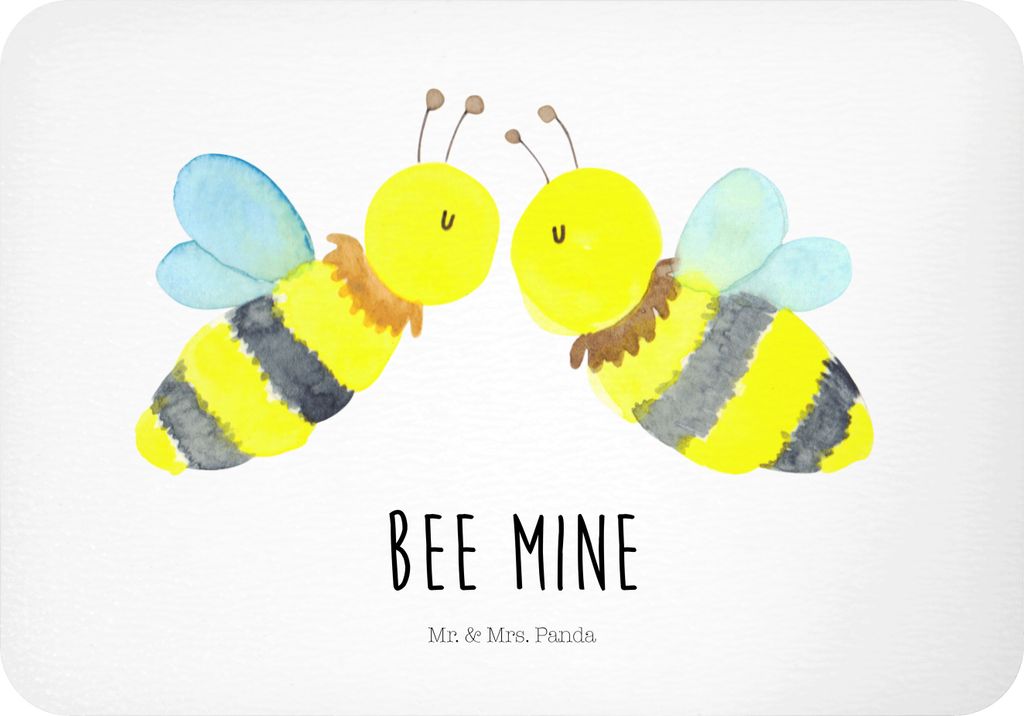 Mr. & Mrs. Panda Magnet Biene Liebe - Weiß - Geschenk, Kühlschrankmagnet, wandmagnet, küchenmagnet, haftmagnet, whiteboardmagnet