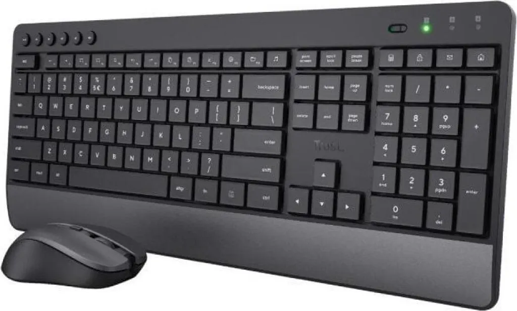 Ensemble clavier et souris sans fil Trust Trezo noir avec touches XL