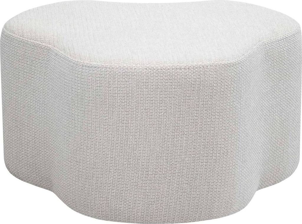 Kick Collection poef Lois - Weiß - 80% strukturierter stoff, 20% metall en Metall - Erhältlich in vielen Farben