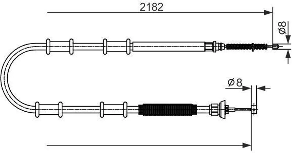 Câble de frein arrière robuste pour Opel Combo X12 et Fiat Doblo Cargo