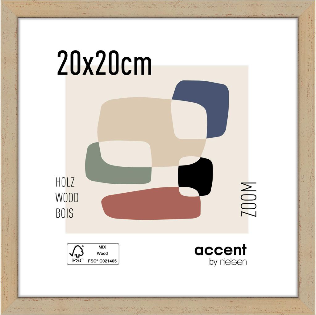 accent by nielsen Holz Bilderrahmen Zoom, 20x20 cm, Gold Produktbild 