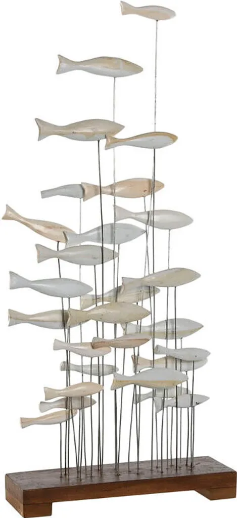 Figurine déco Home ESPRIT Blanc et Marron Spirales de 100 cm de haut