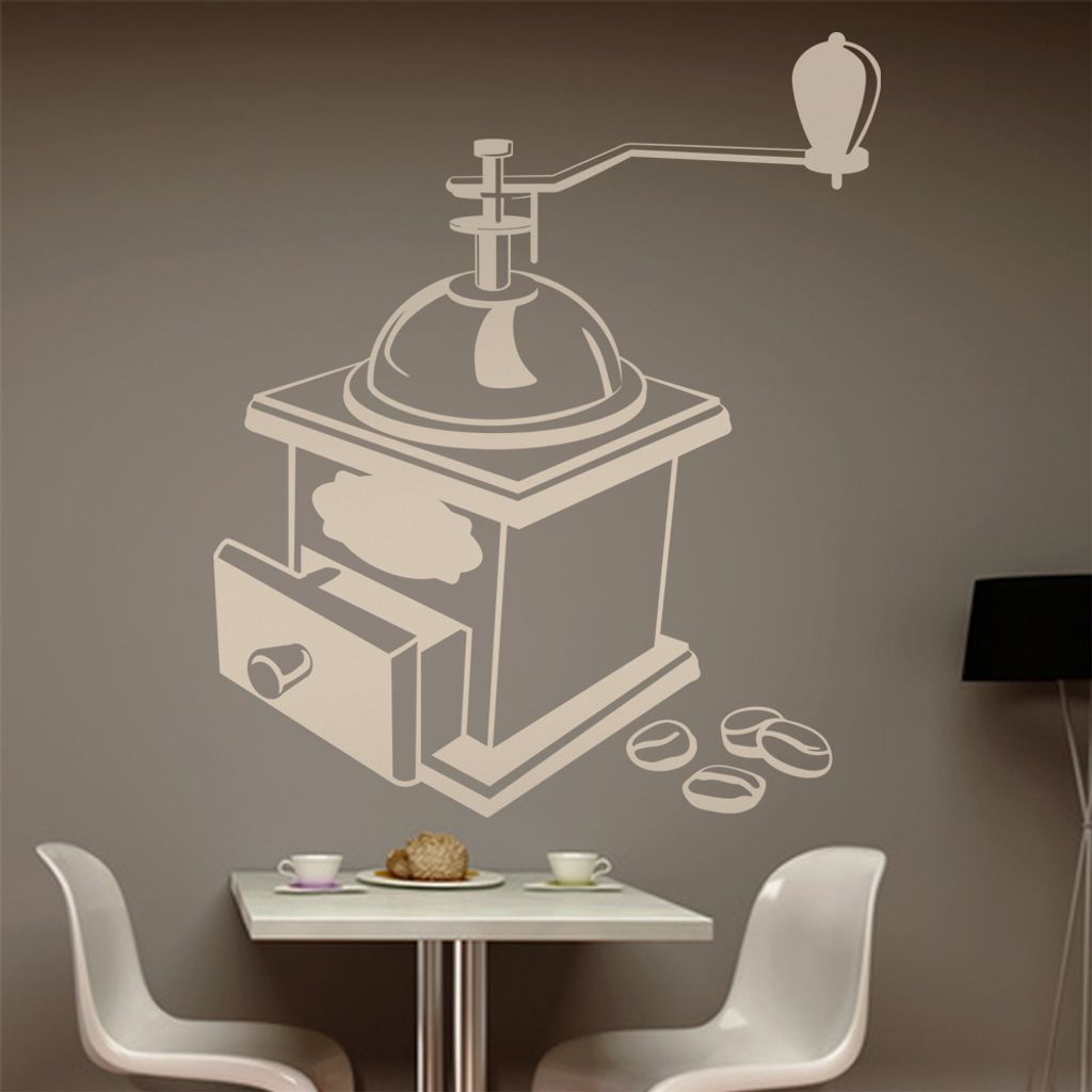 Kaffeemaschine Wandtattoo in 6 Größen - Wandaufkleber Wall Sticker - Dekoration, Küche, Wohnzimmer, Schlafzimmer, Badezimmer
