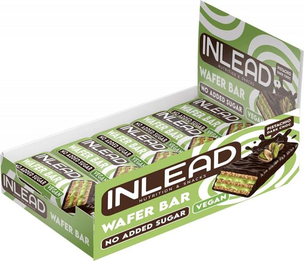 Inlead Wafer Bar Pistachio (15x45g) Pistachio Dark Choc - Produktbild 