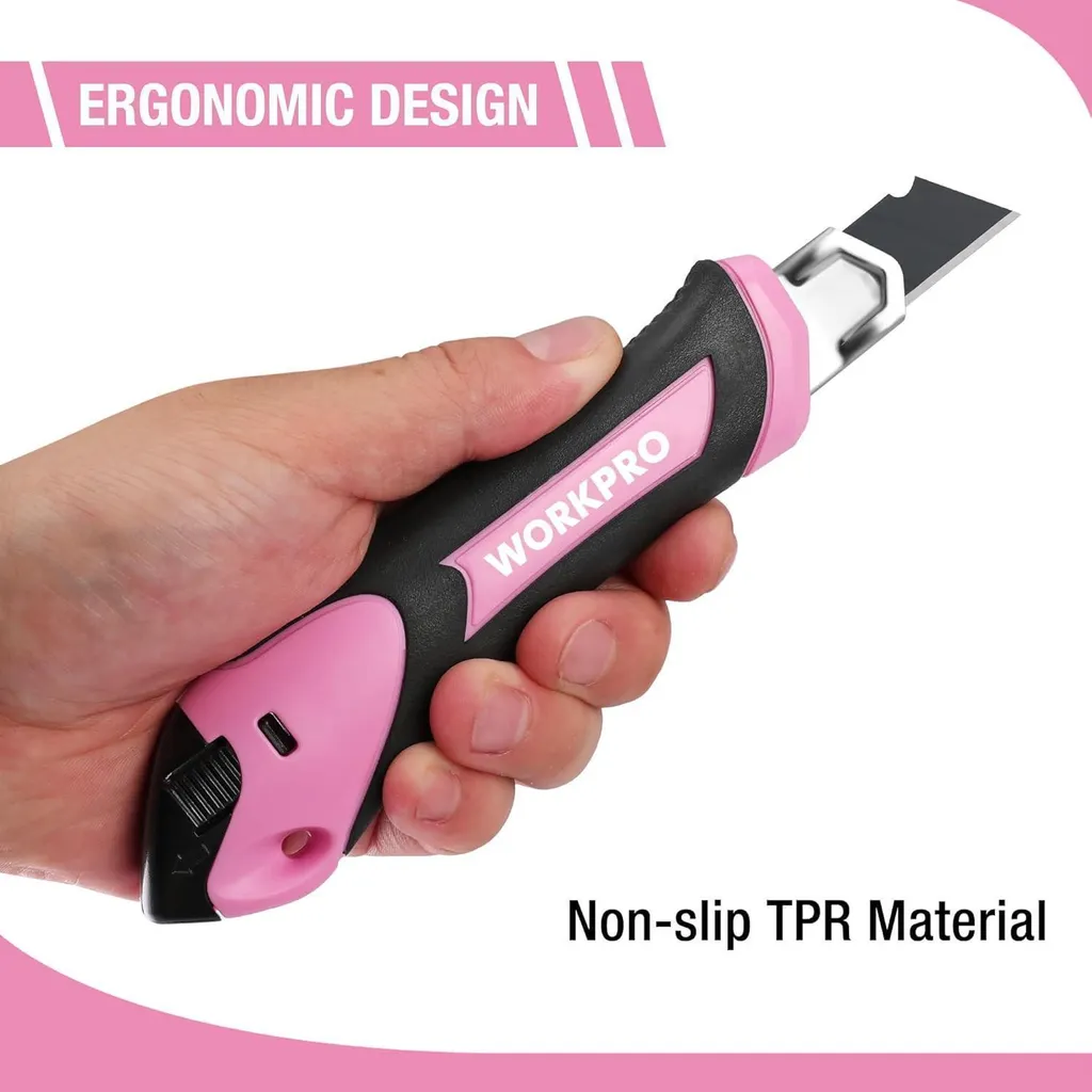 Cutter universel 18mm professionnel avec lot de 20 lames acier carbone
