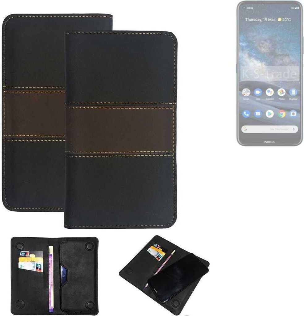 K-S-Trade Hülle Handyhülle kompatibel mit Nokia 8.3 5G Schutzhülle Walletcase Bookstyle Tasche Schutz Case Handytasche Wallet Cover Kunstleder