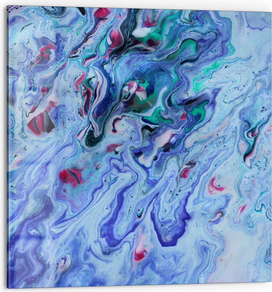 DEQORI Küchenrückwand Glas 60x60 cm 'Farbenrausch der Fantasie' Spritzschutz Bad Rückwand Küche