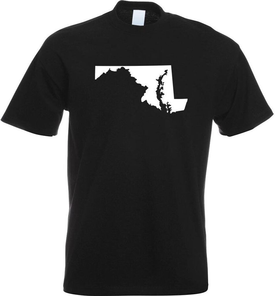 Kiwistar - T-Shirt - schwarz - USA - Bundesstaat - Maryland Herren Funshirt Bedruckt Design Sprüche Spruch Motive - mit Motiv Bedruckt - Funshirt ...