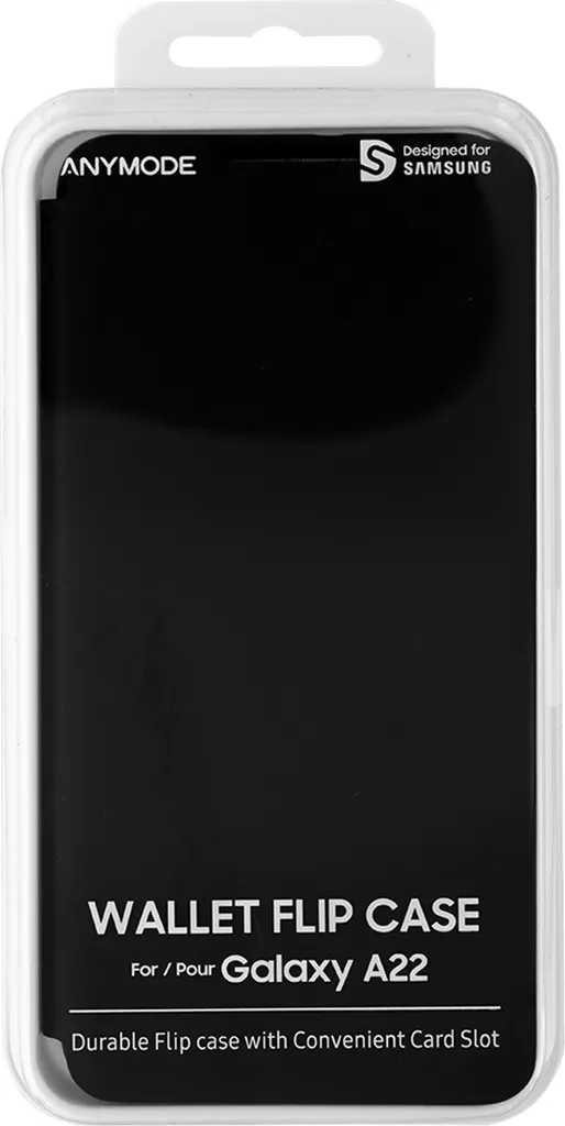 Housse à Rabat Samsung Flip Wallet Noir pour Mobile Galaxy A22