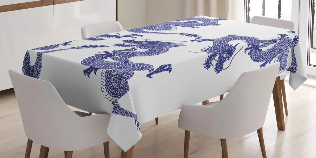 ABAKUHAUS Tovaglia Rettangolare Con Cavallo Frisone, 140x200 Cm, Poliestere Anti-macchia, Verde E Nero