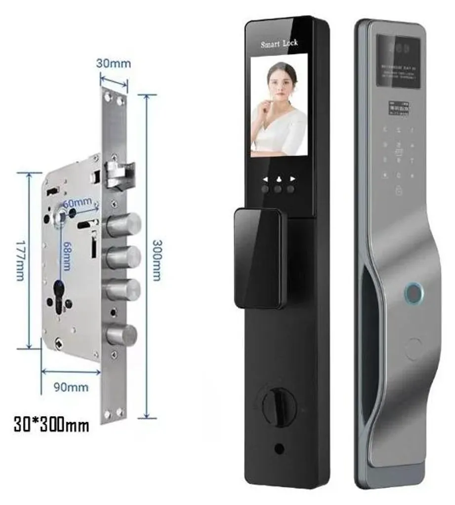 Verrou connecté biométrique 30-300 avec caméra et contrôle smartphone