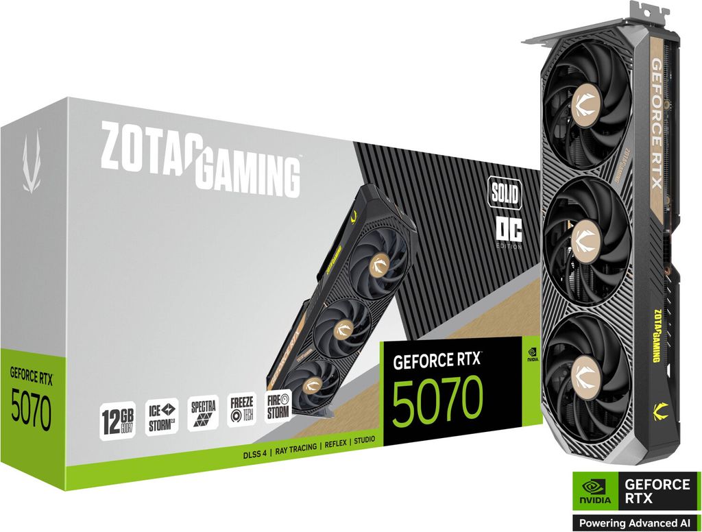 Zotac GAMING GeForce RTX 5070 SOLID OC, GeForce RTX 5070, Produktbild 