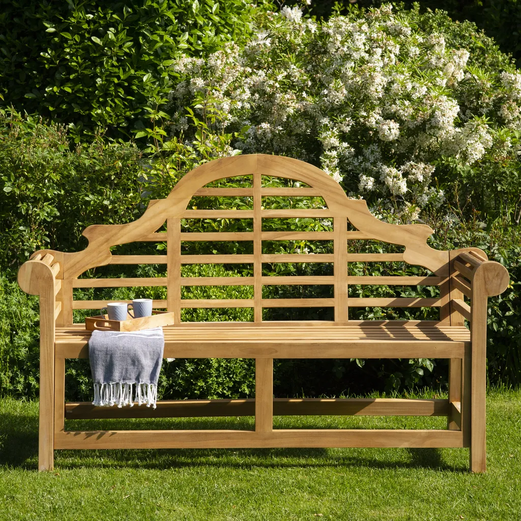 Banc de jardin en teck massif 150 cm JAVA - Banc extérieur 3 places - 2