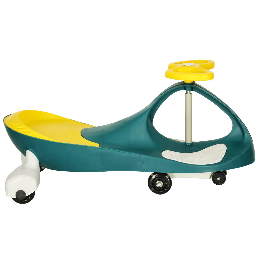 Roues lumineuses Gravity Ride LED vert jaune pour roller et trottinette
