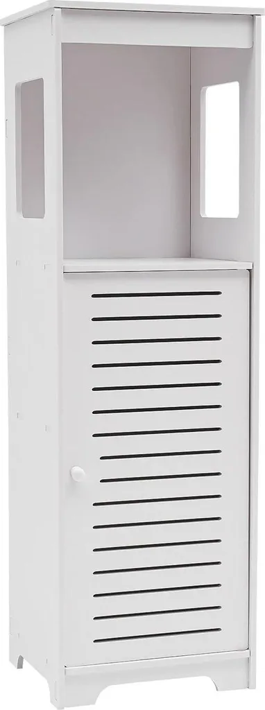 Mobiletto Bagno 28x25x90 cm Bianco - Armadio Multiuso Indipendente Slim