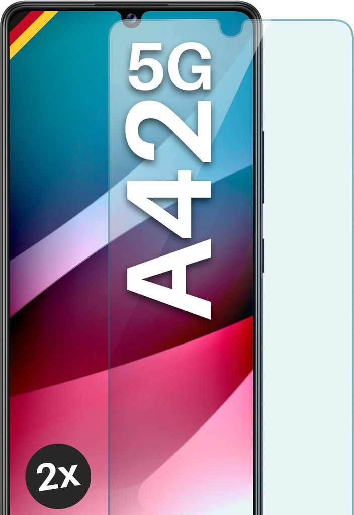 Glas Schutzfolie für Samsung Galaxy A42 5G, Stückzahl:2er Produktbild 