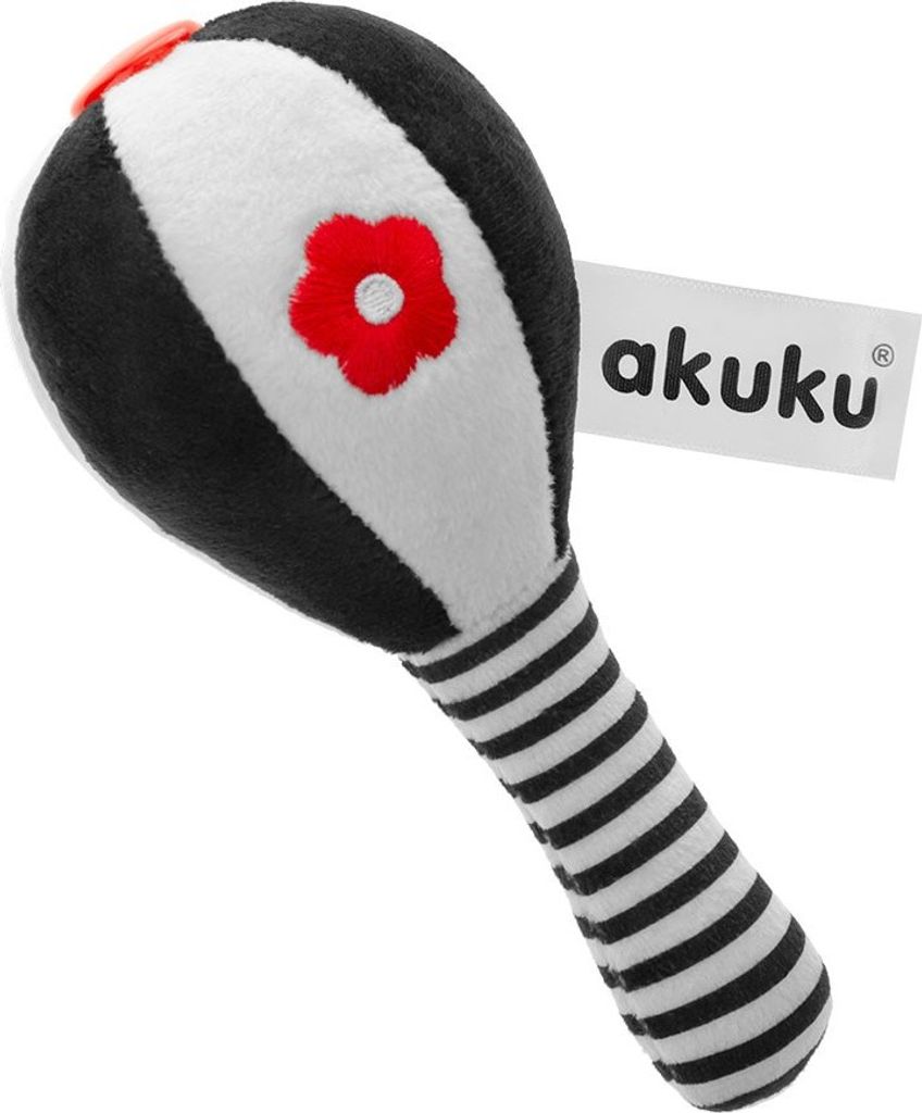 Sensorisches Kontrastspielzeug für Kinder mit Rassel Akuku Stick
