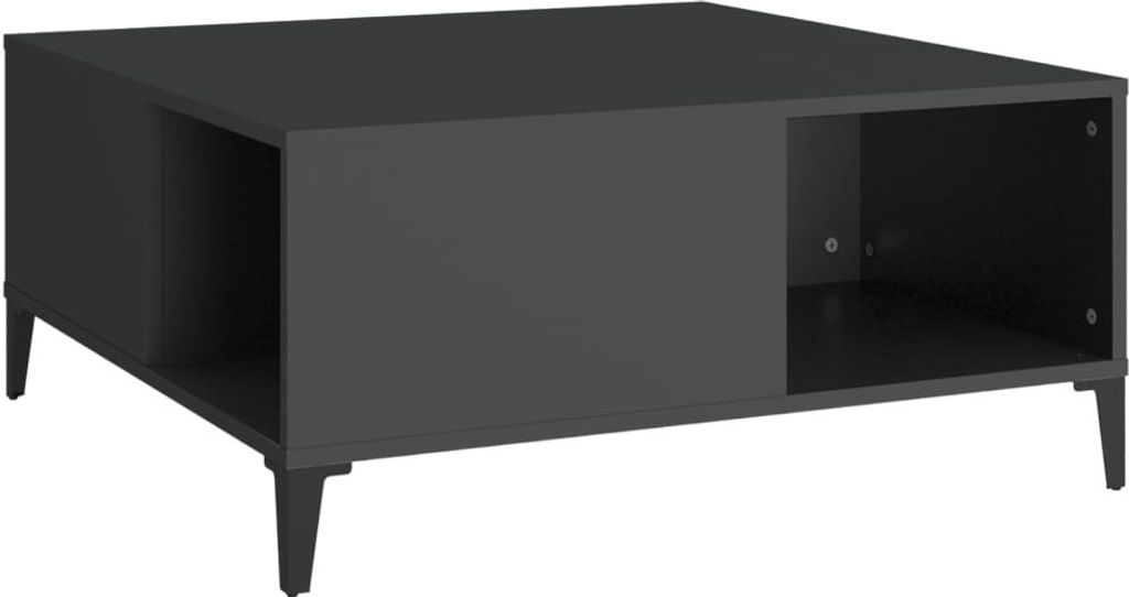 Couchtisch Schwarz 80x80x36,5 cm Holzwerkstoff