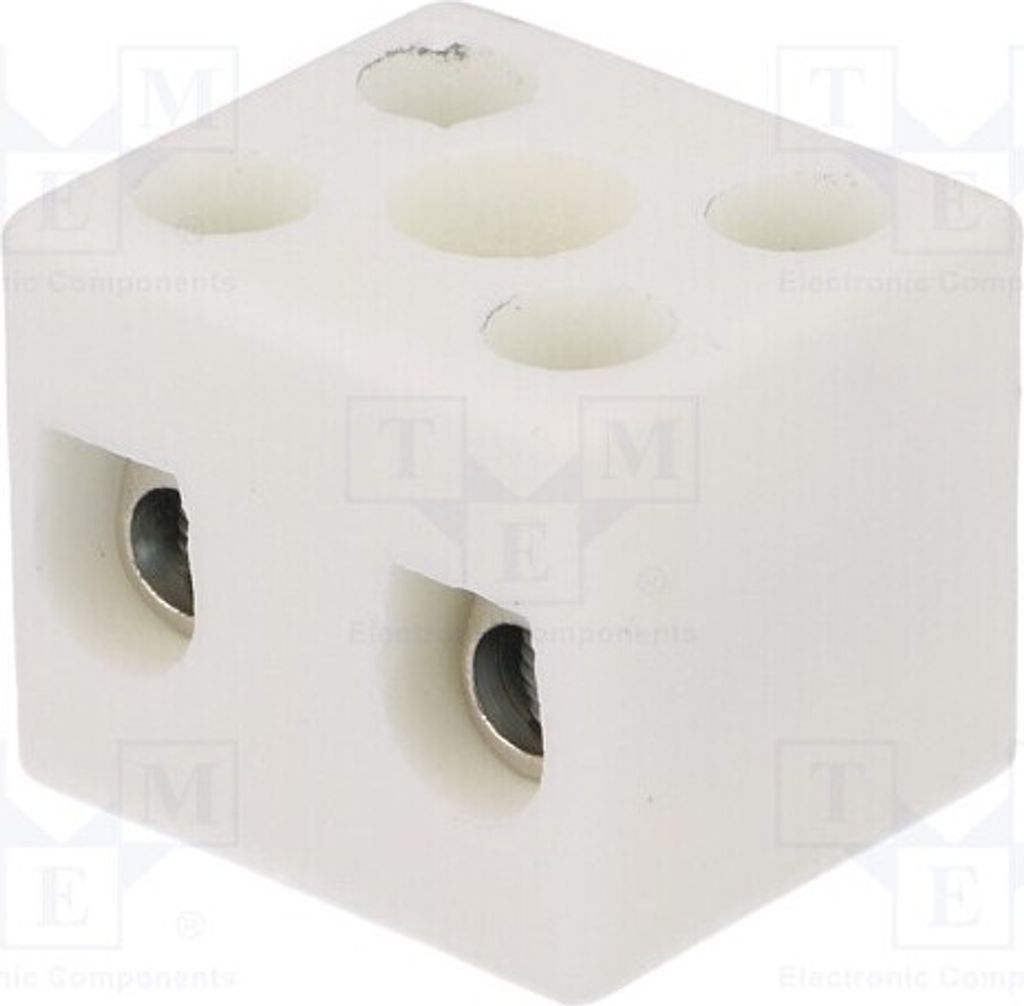 1x Klemmleiste 10mm2 Schraubklemme 57A 450V Wege: 2 Klemmen: 4 CPO-15A-2P 8072251