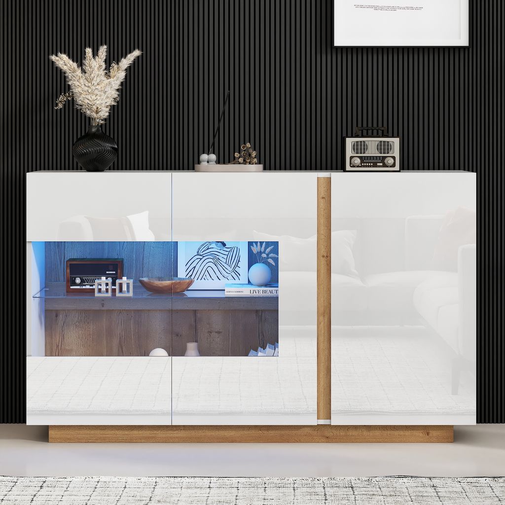 okwish Sideboard Hochglanz Kommode, Kommode Schrank, Produktbild 