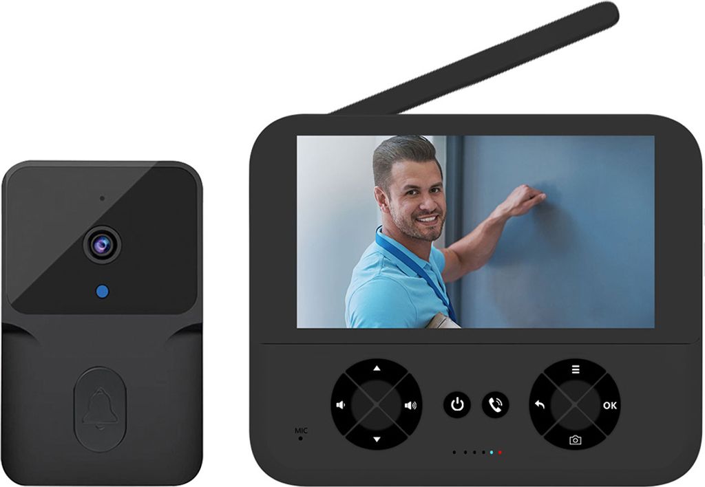 Kabellose Video-Türklingel – Ohne Abo, 4,3" IPS-Display, Produktbild 1