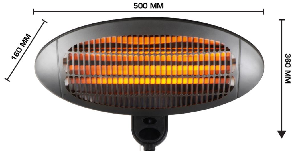 Millarco 58620 Infrarot Quarz Elektro Terrassenheizung zur Produktbild 10