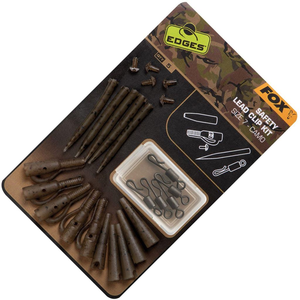 Fox Edges Camo Safety Lead Cip Kit Gr. 7 - 5 Leadclips Produktbild 