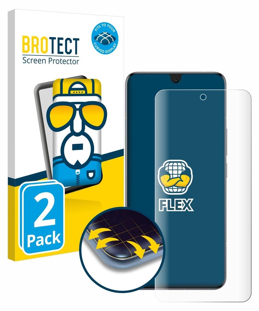2x BROTECT Fullscreen Schutzfolie für Xiaomi 14 Ultra Displayschutz Folie Fullcover Klar Transparent