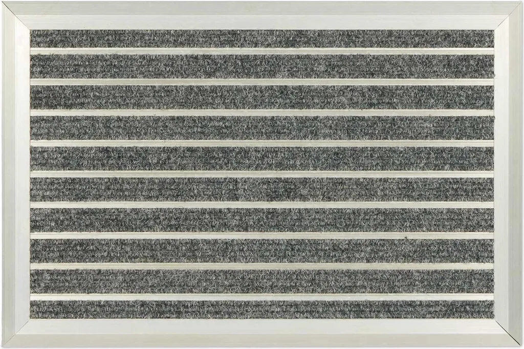 Paillasson en aluminium gris 40x60 cm pour entrée robuste et durable