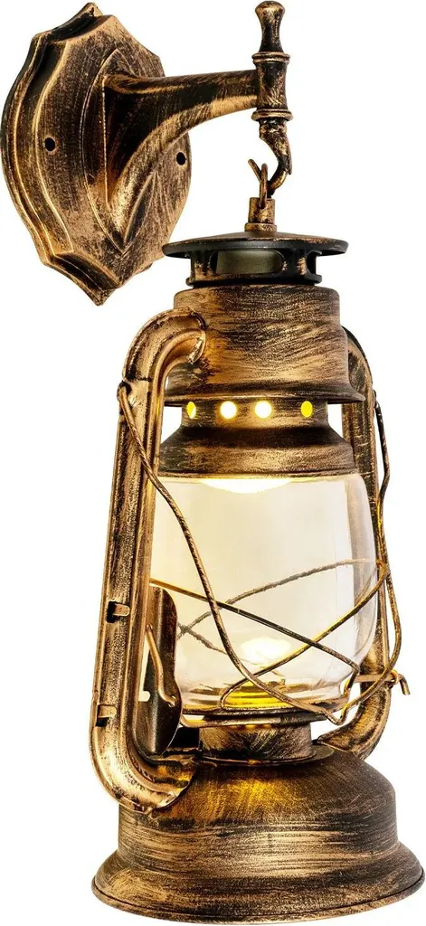 Lanterna Parete Vintage Bronzo Dimmerabile - Design Ferro Retrò 110V