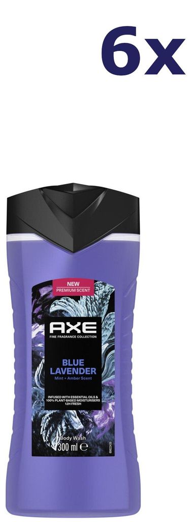 6x Axe Douchegel Blue Lavender, 300 ml Productafbeelding 