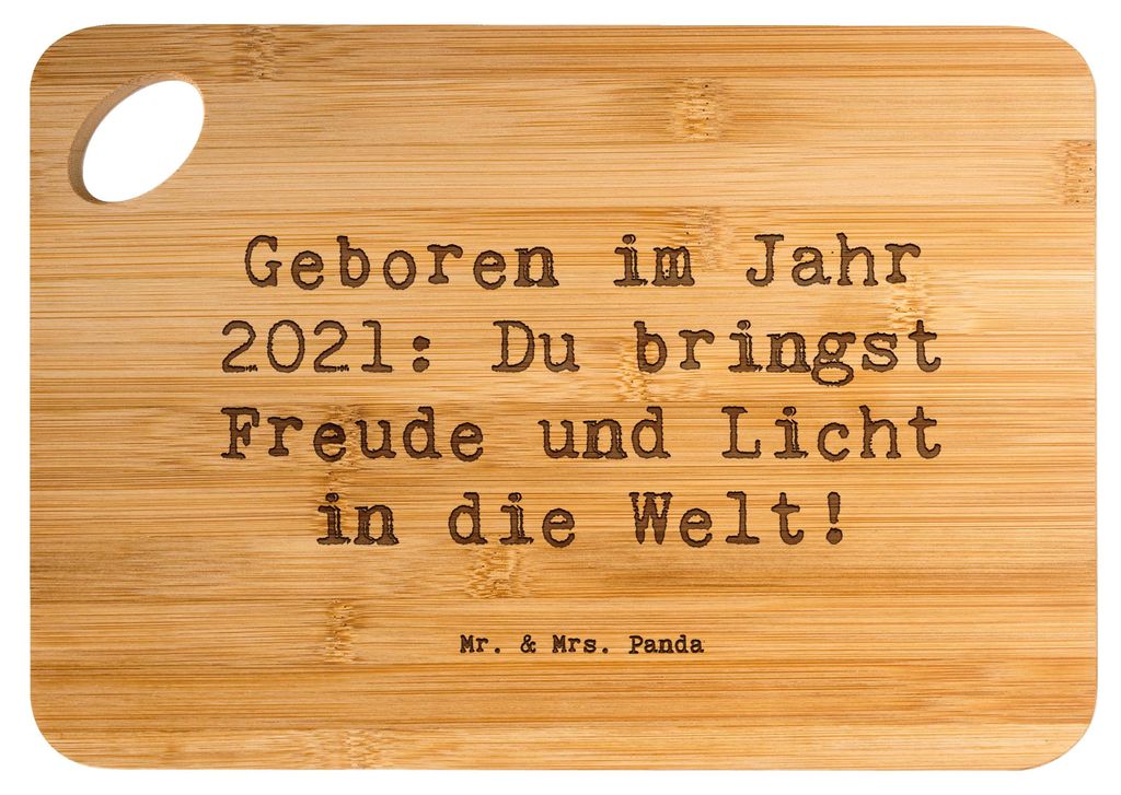 Mr. & Mrs. Panda Holzbrett Spruch 2021 Geburtstag Freude - Transparent - Geschenk, Jubiläum, Schneidebrett, Baby, Frühstücksbrettchen, neues Leb...