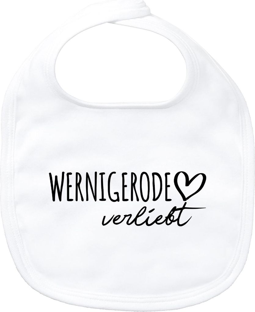 Huuraa Baby Lätzchen Wernigerode verliebt White Klettverschluss Baumwolle Latz Geschenkidee