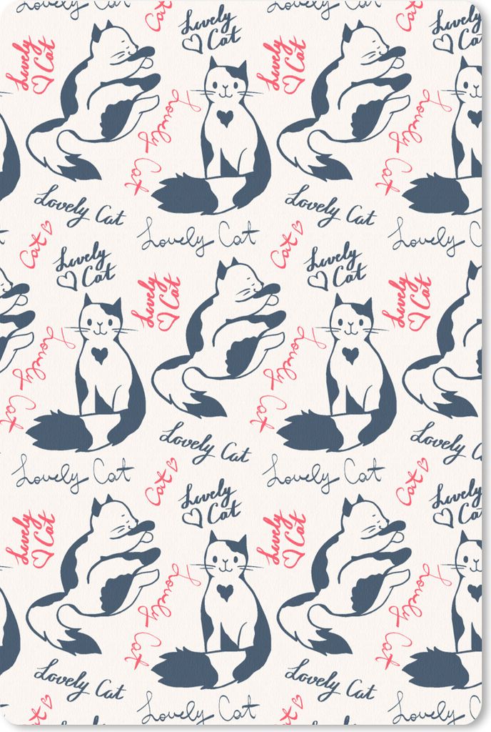 MuchoWow Mauspad Mousepad Muster - Katze - Zitat - Rosa - Mädchen - Kinder - Kinder 18x27 cm - Mousepads - Maus Mat - Pad - Mausunterlage