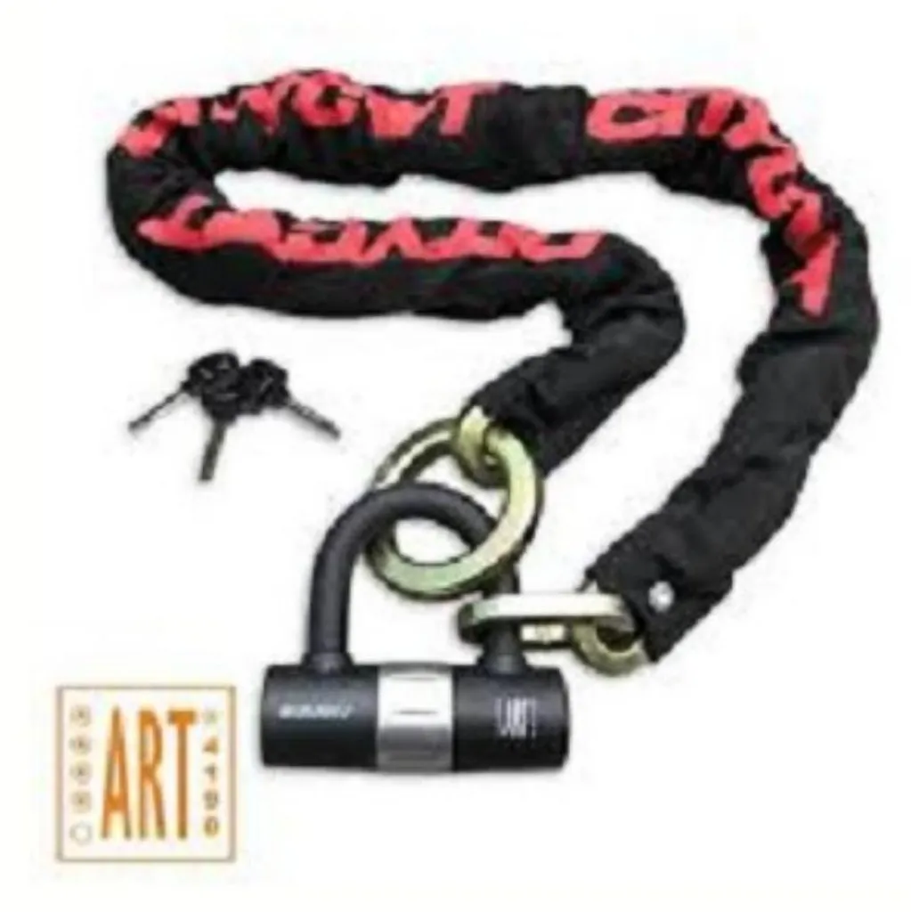 Chaîne antivol haute sécurité ART-4 Citycat 120cm pour cycles et motos
