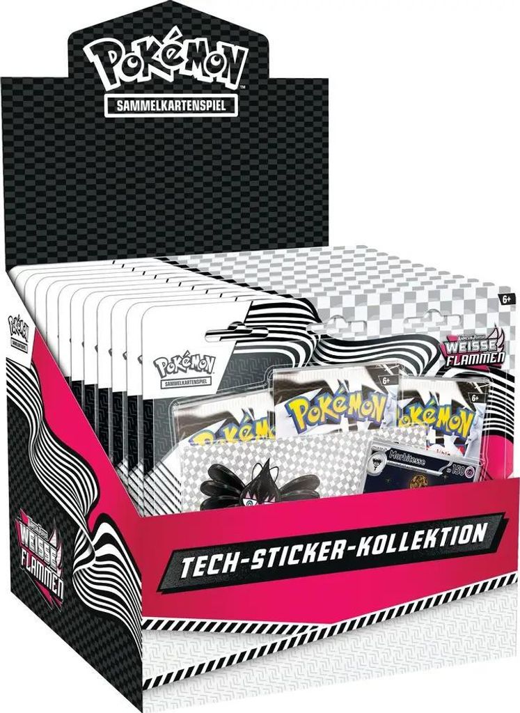 Pokemon White Flare: Tech Sticker Collection Display German Produktbild 