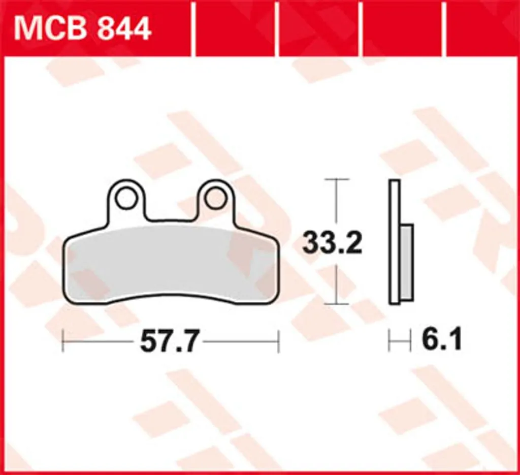 Plaquettes de frein MCB844 TRW Organic Street : Silence et longévité