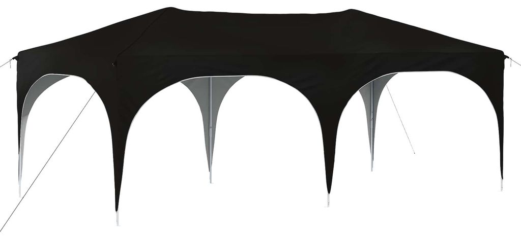 vidaXL Pop-up Partyzelt Schwarz 575 x 288 x 245 cm Oxford-Stoff
