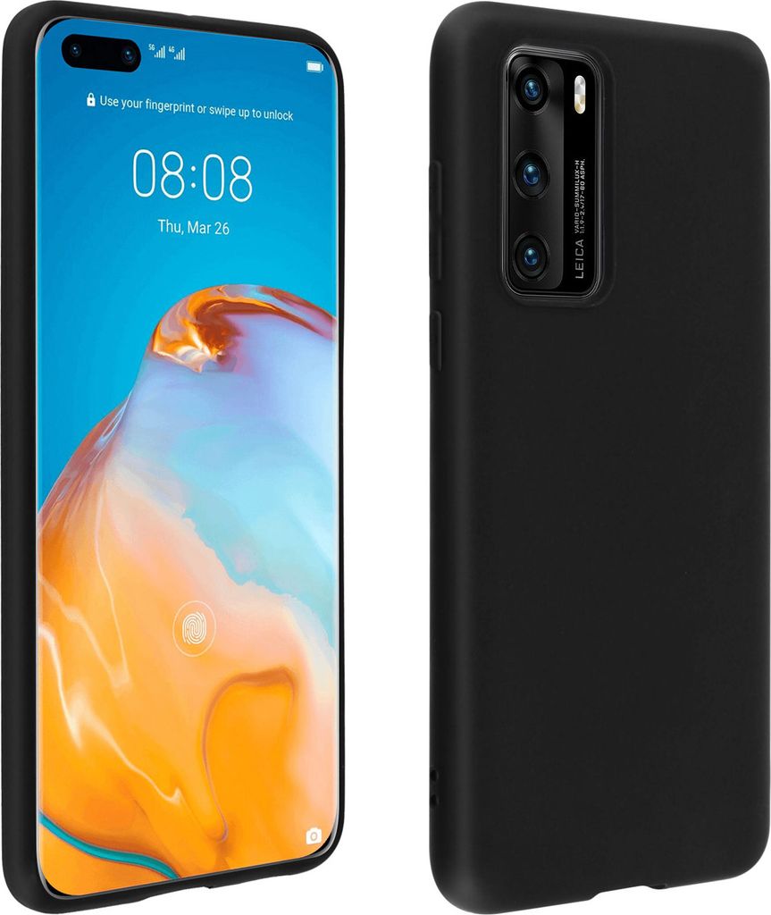 Schutzhülle aus Silikon, schwarze Gelhülle für Huawei P40