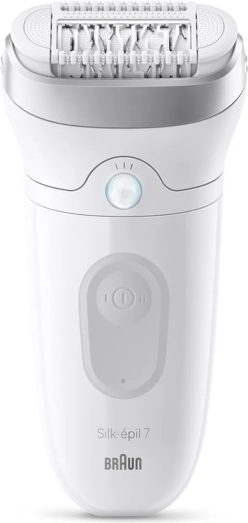 Braun Silk-épil 7 Wet & Dry Épilateur Étanche Blanc avec Lumière Smartlight