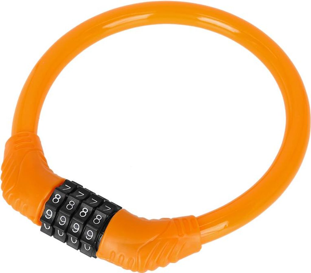 Fahrrad Kabelschloss Sicherheitskabel Schlösser 430x10mm Tragbare 4 Stellige Orange