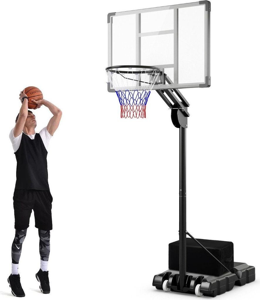 Outdoor Basketballkorb 135/143-305 cm Höhenverstellbarer Produktbild 