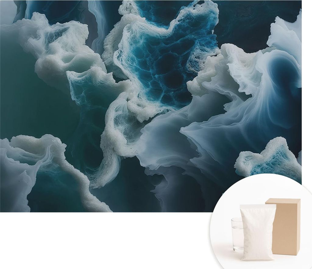 Fototapete - Wandbilder für Wohnzimmer - 312x219 cm - Dekorative Wandfolie - Modernes Design für Wanddekoration - Tapeten für Innenräume - Meer...