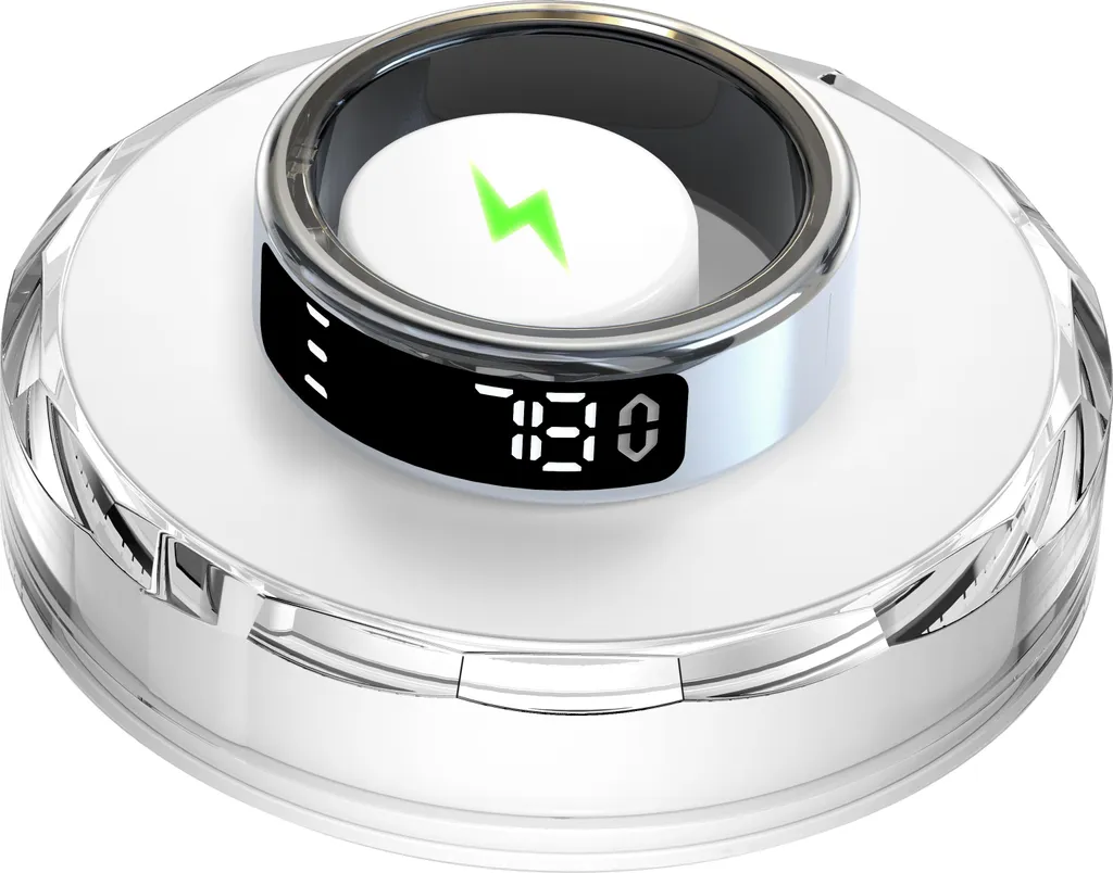 Smart Ring INF Nero Taglia 13: Tracker Biometrico Acciaio Inox - 7